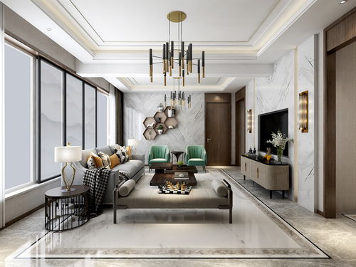 大连装修公司 中海英伦官邸 现代简约装修效果图 145平