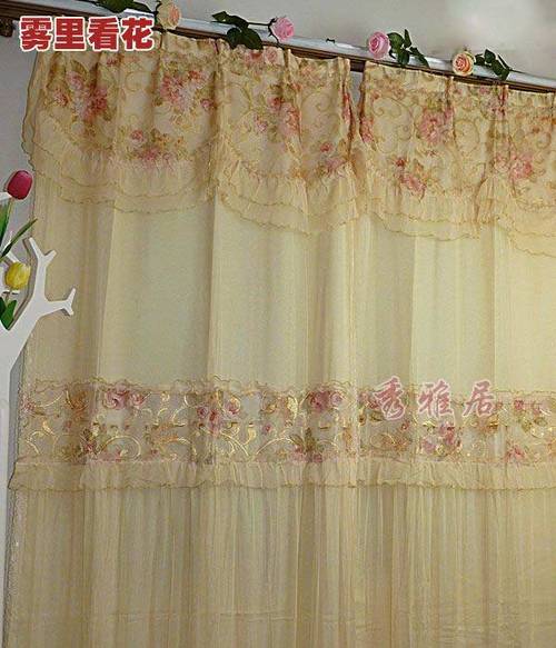 雾里看花蕾丝双层窗帘包帘头 为大连居室增添浪漫与层次的艺术之选